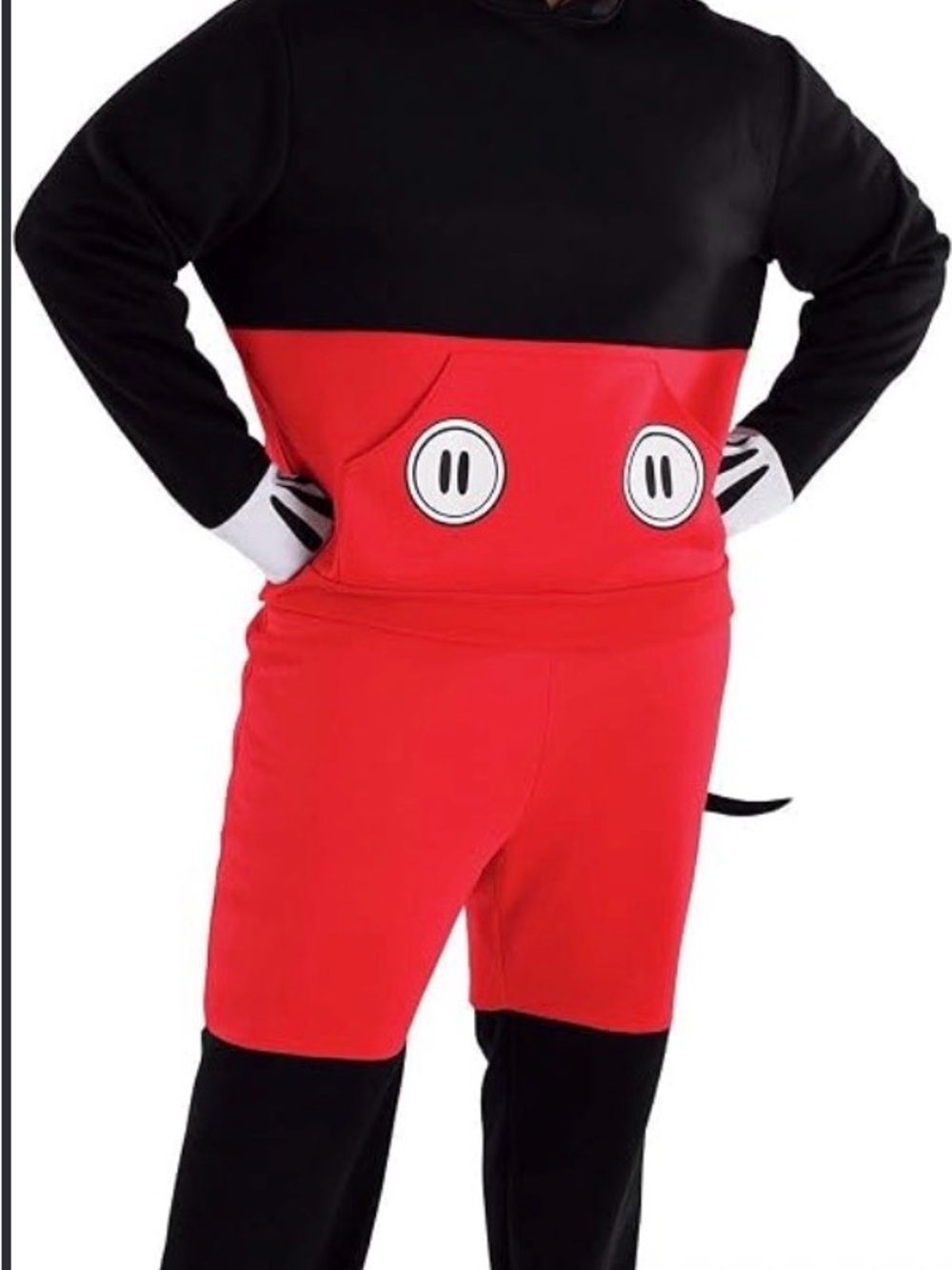 Disney Men's Mickey Mouse Classic Character Hoodie Costume Sm/M